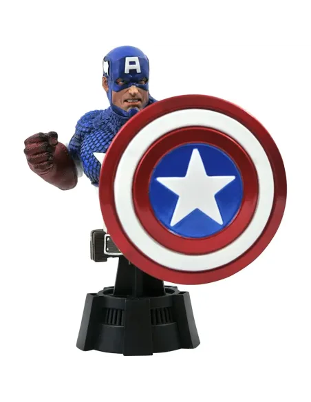 Figura busto diamond select toys marvel animado capitan america escala 1 - 7 resina