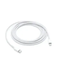 Cable usb tipo c a lightning apple 2m - macho - macho - blanco