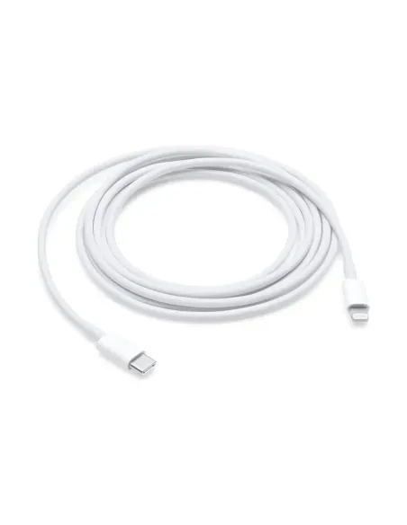 Cable usb tipo c a lightning apple 2m - macho - macho - blanco