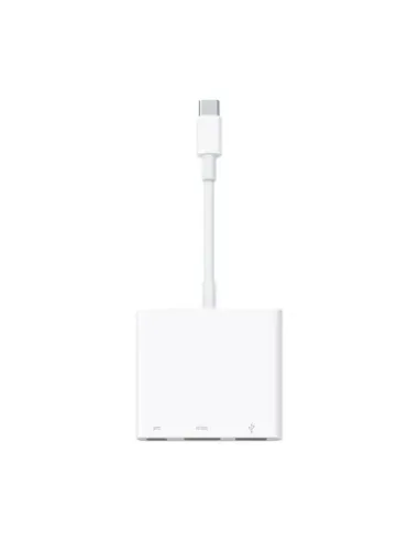 Adaptador usb tipo c a hdmi - usb tipo a - usb tipo c apple macho - hembra -  blanco