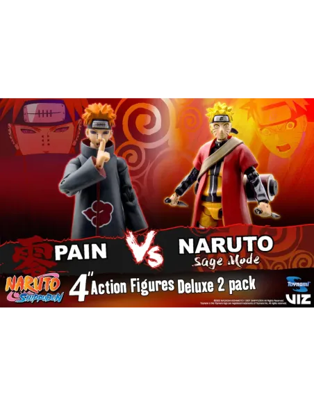 Pack 2 figuras toynami naruto naruto sage mode vs pain exclusiva