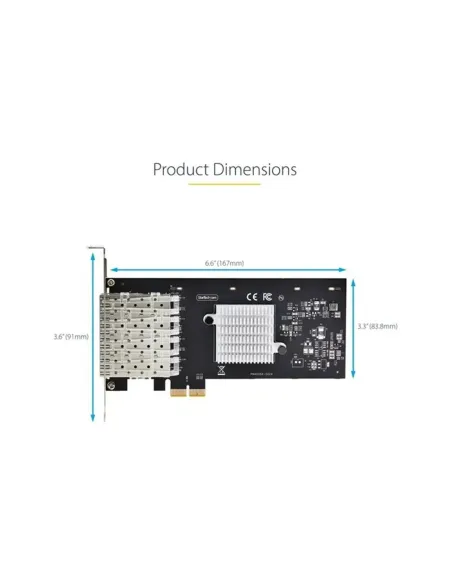 Tarjeta de red startech p041gi - network - card 4x sfp