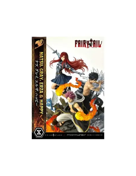 Figura prime 1 studio fairy tail estatua natsu gray erza happy deluxe version