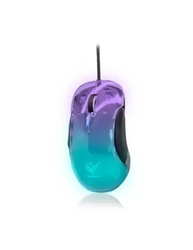 Ratón gaming phoenix banshee transparente rgb 10000 dpi con cable