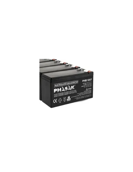 Batería Phasak PHB 1207 compatible con SAI/UPS PHASAK según especificaciones