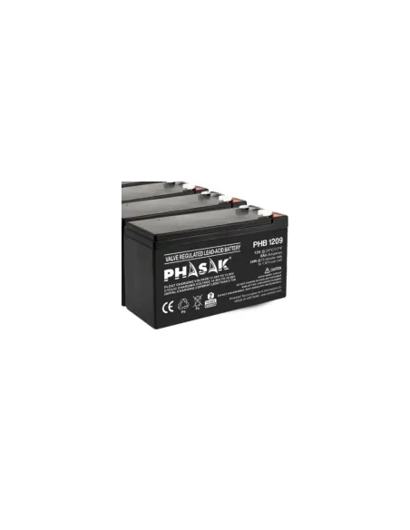 Batería Phasak PHB 1209 compatible con SAI/UPS PHASAK según especificaciones