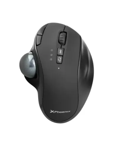 Ratón inalambrico phoenix ergo t1 ergonomico trackball batería recargable multidispositivo