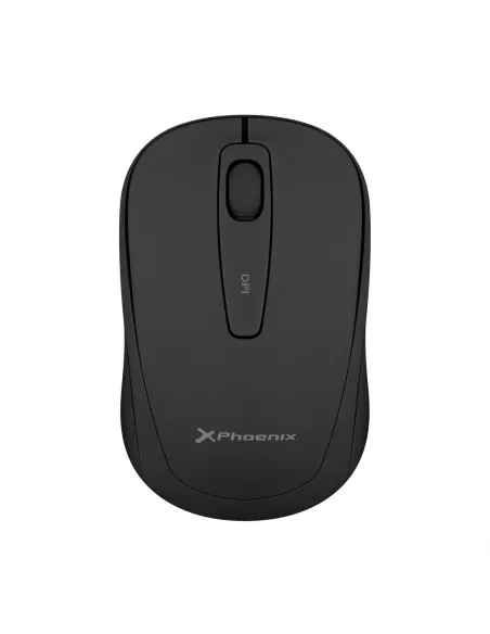 Phoenix m250 ratón inalámbrico 2.4 ghz receptor usb hasta 1600 dpi compatible con pc mac portátil color negro