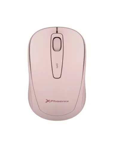 Phoenix m250 ratón inalámbrico 2.4 ghz receptor usb hasta 1600 dpi compatible con pc mac portátil color rosa