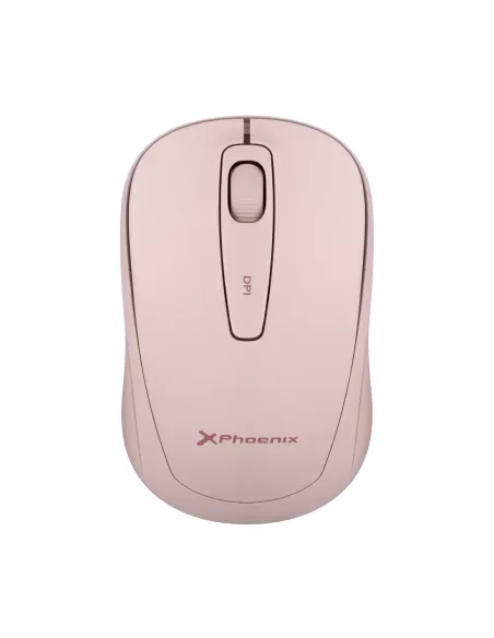 Phoenix m250 ratón inalámbrico 2.4 ghz receptor usb hasta 1600 dpi compatible con pc mac portátil color rosa