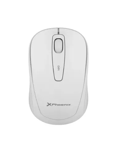 Phoenix m250 ratón inalámbrico 2.4 ghz receptor usb hasta 1600 dpi compatible con pc mac portátil color blanco