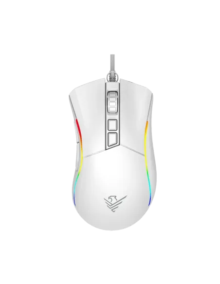 Ratón phoenix gaming void 12000 dpi de alto rendimiento blanco rgb usb configurable