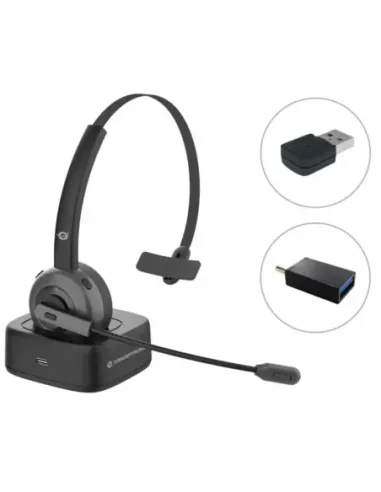 Auricular conceptronic bluetooth polona03bda con base de carga headset mono