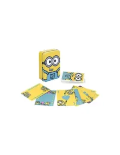 Baraja de naipes en caja metálica paladone minions