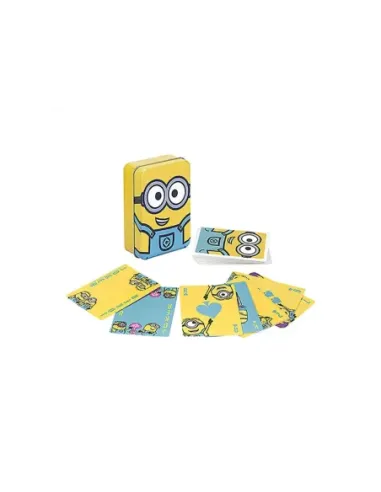 Baraja de naipes en caja metálica paladone minions