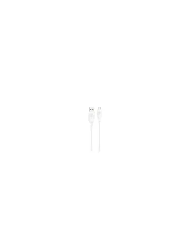 Cable qcharx athens usb a micro 3a - 1 m - pvc blanco
