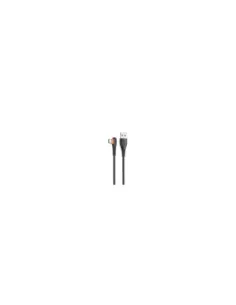 Cable qcharx london usb a tipo c 3a - 1 m - pvc negro acodado