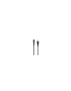 Cable qcharx london usb a lightning 3a - 1 m - pvc negro acodado