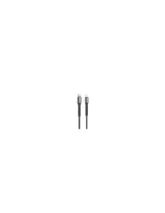 Cable qcharx prague tipo c a lightning 3a 20w - 1 m - aleación de aluminio negro cable trenzado suave