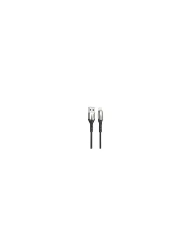 Cable qcharx toronto usb a lightning 3a - 1 m - zinc negro cordon suave