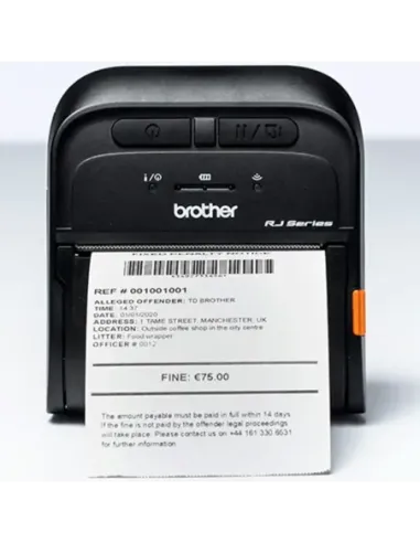 Impresora de tickets portatil brother rj3035b 16mb flash ram -  32mb ram -  micro usb 2.0 -  bluetooth