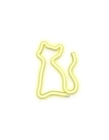 Lampara forever neon led light cat warm white bat+usb