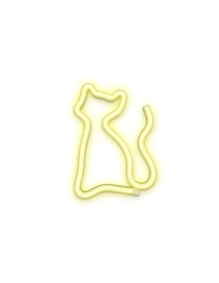 Lampara forever neon led light cat warm white bat+usb