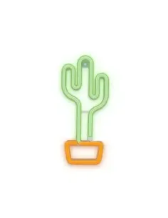 Lampara forever neon led cactus orange green