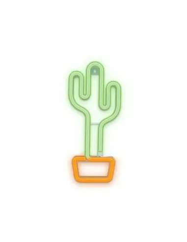 Lampara forever neon led cactus orange green
