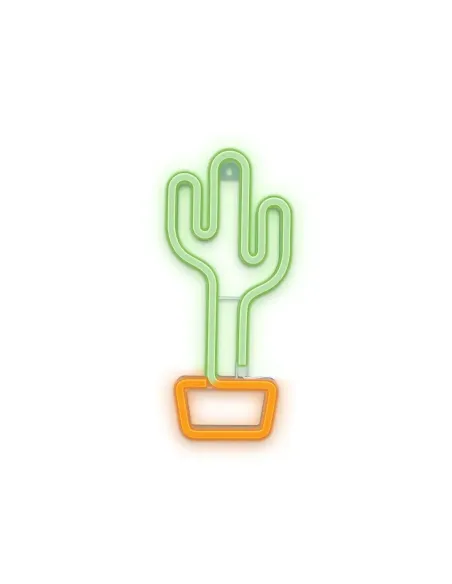 Lampara forever neon led cactus orange green