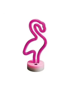 Lampara forever neon led on a stand flamingo pink