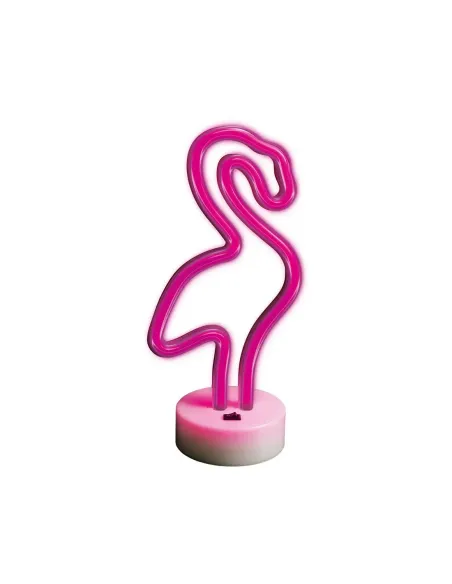 Lampara forever neon led on a stand flamingo pink