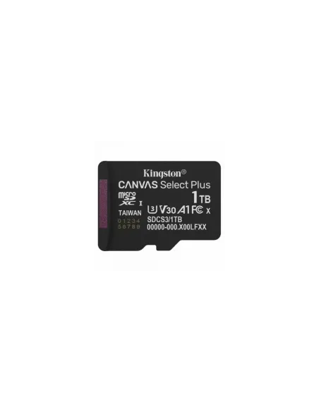 Tarjeta de Memoria Kingston CANVAS Select Plus 1TB microSD XC/ Clase 10/ 150MBs