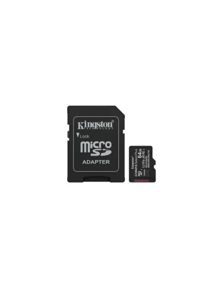 Tarjeta de Memoria Kingston CANVAS Select Plus 64GB microSD XC con Adaptador/ Clase 10/ 100MBs