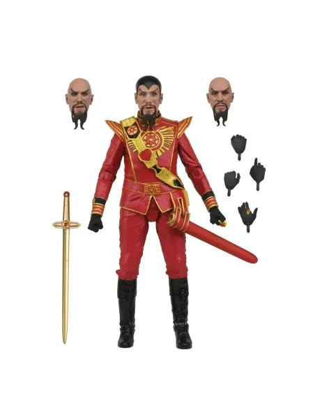 Figura neca flash gordon (1980) ultimate ming (red military outfit)