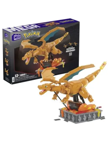Figura mattel mega construx motion pokemon motion charizard 1664 pcs