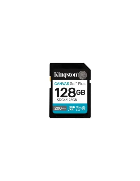 Tarjeta de Memoria Kingston CANVAS Go! Plus 128GB SD XC/ Clase 10/ 200MBs