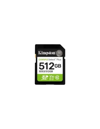 Tarjeta de Memoria Kingston CANVAS Select Plus 512GB SD XC/ Clase 10/ 150MBs