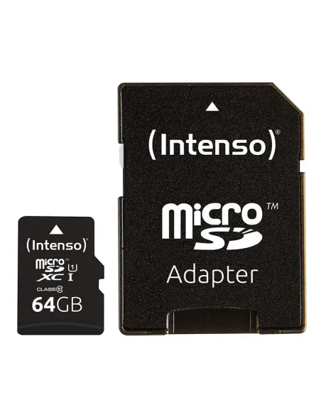 Tarjeta de memoria micro sd intenso 64gb uhs - i cl10 + adaptador sd