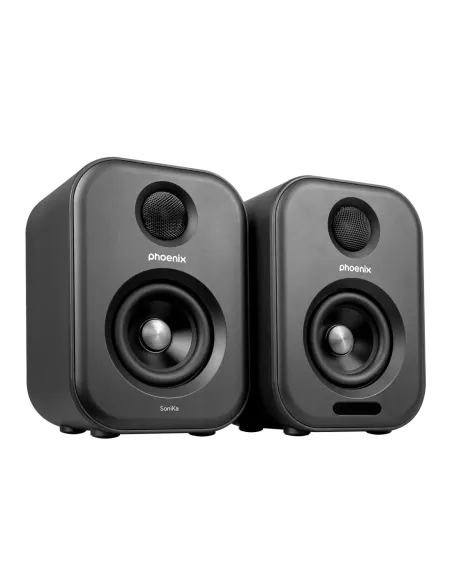 Altavoces de estudio phoenix sonika 50w con bluetooth jack usb para ordenador