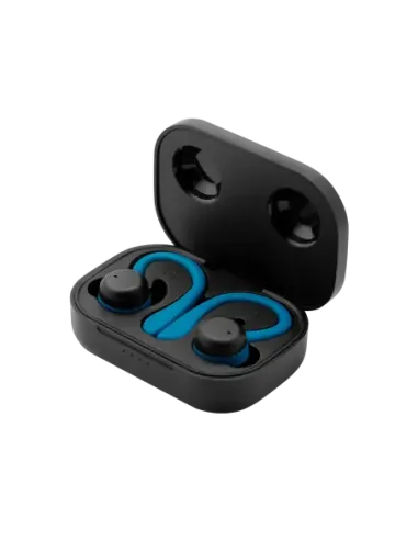 Auriculares deportivos phoenix spartan bluetooth 5.3 manos libres accesorios intercambiables detalles en azul