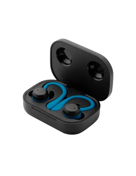 Auriculares deportivos phoenix spartan bluetooth 5.3 manos libres accesorios intercambiables detalles en azul