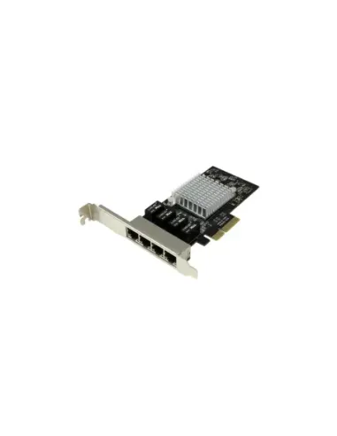 Tarjeta red startech ethernet gigabit 1000 4 port rj45 pcie