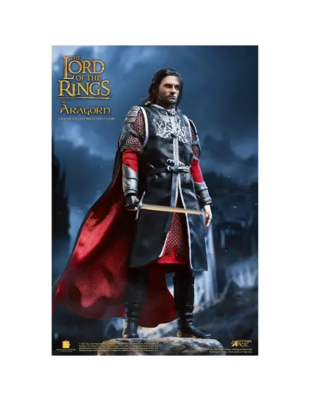 Figura star ace el señor de los anillos aragorn 2.0 version deluxe real master serie 22.5 cm