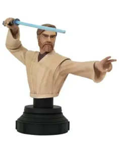 Figura busto diamond select toys star wars the clone wars obi wan 1 - 7 escala 15 cm resina