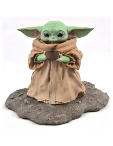 Figura diamond collection star wars the mandalorian the child con sopa resina 20 cm milestones 1 - 2 scale