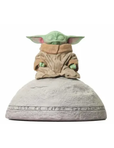 Figura diamond select toys star wars the mandalorian grogu on seein stone 1 - 6 escala milestones statue