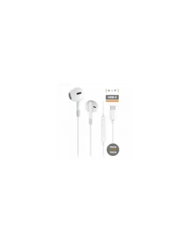 Auriculares Intrauditivos Tech One Tech earTECH TEC1301/ con Micrófono/ USB Tipo-C/ Blancos