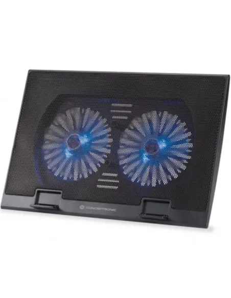 Base refrigeracion conceptronic para portatiles 2 ventiladores 125mm hasta 17 pulgadas