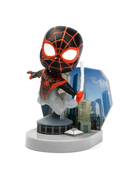 Figura mini diorama superama the loyal subjects spider man (mini morales) con efecto camuflaje